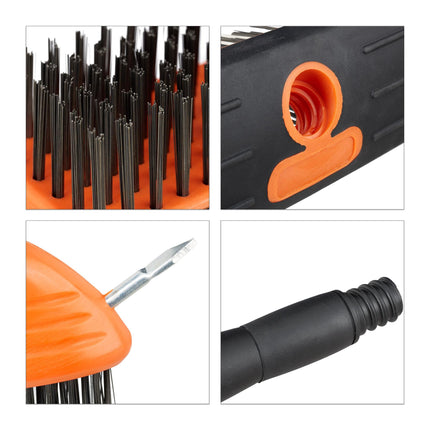 Brush set with telescopic handle