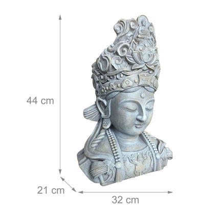 Socha busty Buddhy, 44cm, polyresin odolný povětrnosti