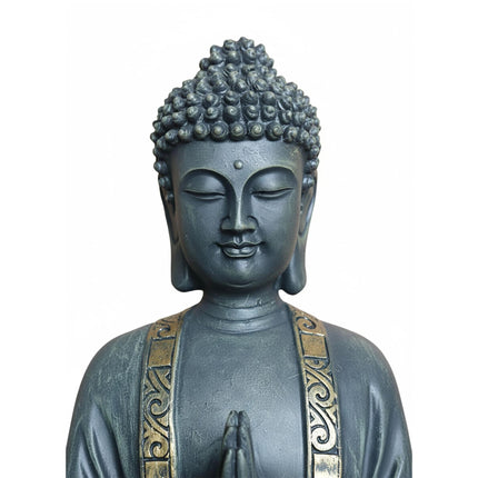Buddha Statue 38cm, Weather-Resistant Polyresin
