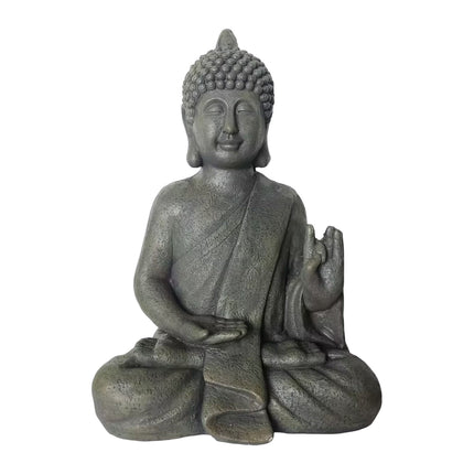Socha Buddhy 52cm, polyresin odolný povětrnosti, kamenný vzhled