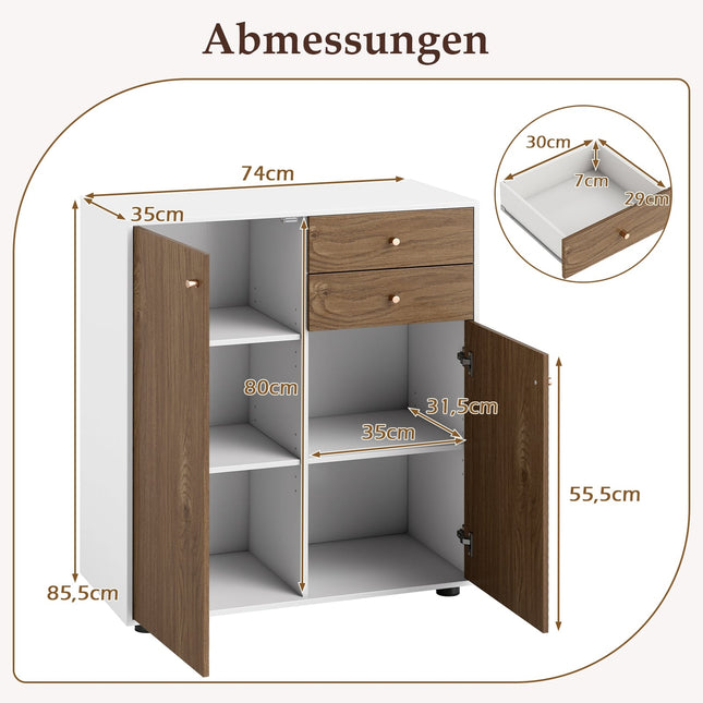 Buffetkast met verstelbare planken en lades