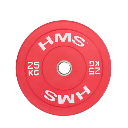 Olympijský bumper kotouč, 25 KG, červený