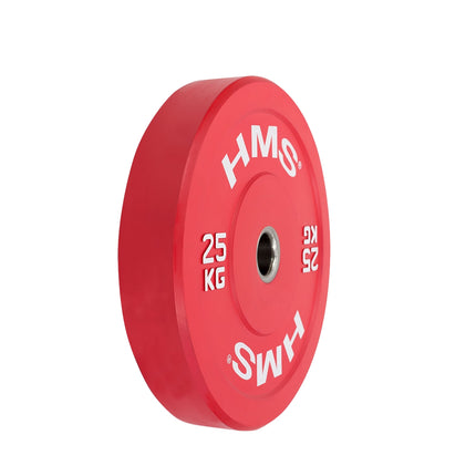 Olympijský bumper kotouč, 25 KG, červený