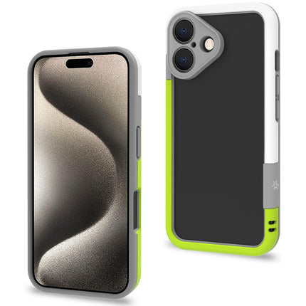Bumper iPhone 16 bílá/limetkově zelená
