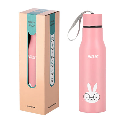 Thermo-Trinkflasche Hase – Isoliert, auslaufsicher, 350 ml