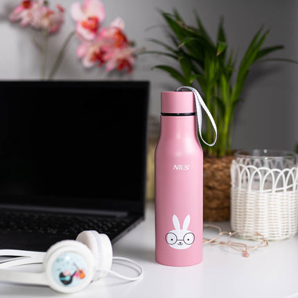 Thermo-Trinkflasche Hase – Isoliert, auslaufsicher, 350 ml