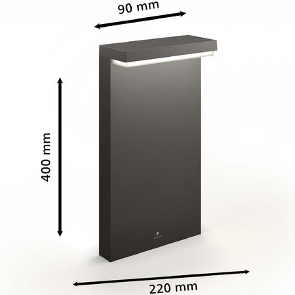 Bustan podstavcové svítidlo Pedistal Ultra Efficient LED 3.8W 800lm antracit