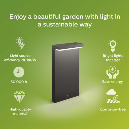 Bustan podstavcové svítidlo Pedistal Ultra Efficient LED 3.8W 800lm antracit