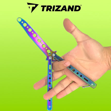 Motýlkový nůž na trénink – duhový