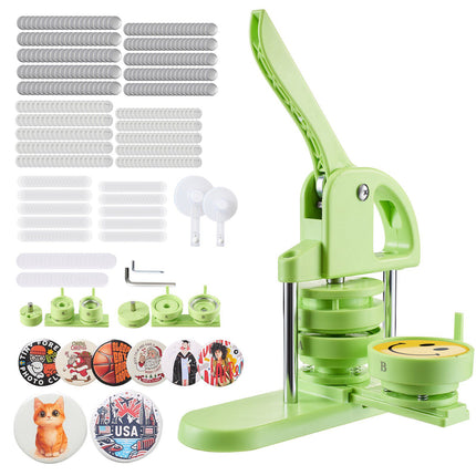 Button Maker Machine 32mm/58mm 2-in-1, 200 Parts