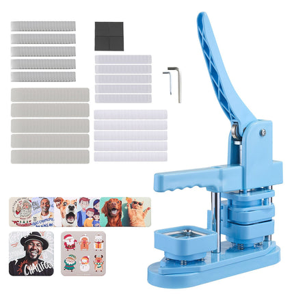Button Maker Machine, 50x50 mm Square DIY Badge Kit