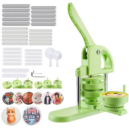 Button Maker Machine 58/75mm 2-in-1, 200 Parts Kit
