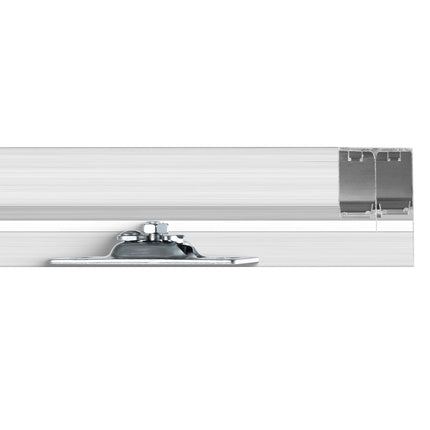 Bypass Sliding Door Hardware Kit, 6ft Aluminum, 2-Door