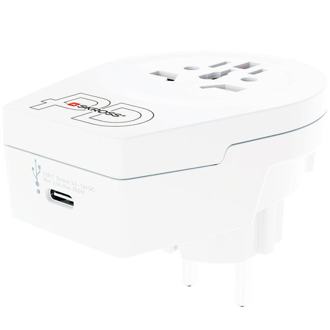 C20PD cestovní adaptér Evropa USB-C PD 20W