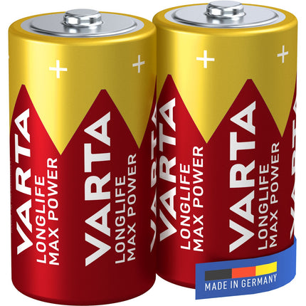 Baterie C, Longlife Max Power, 2 ks, 1.5V alkalické