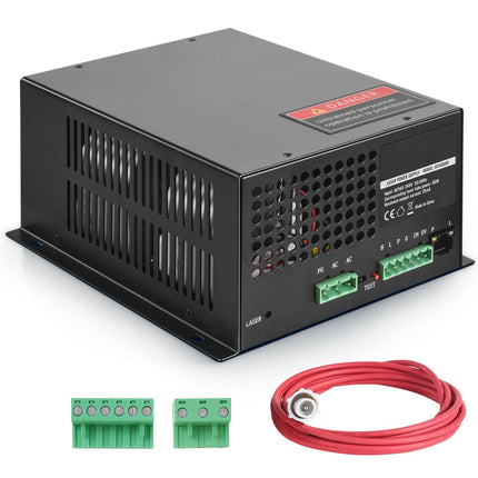 CO2 Laser Power Supply 80W for 80W Laser Tubes, PWM Control, Cooling Fan