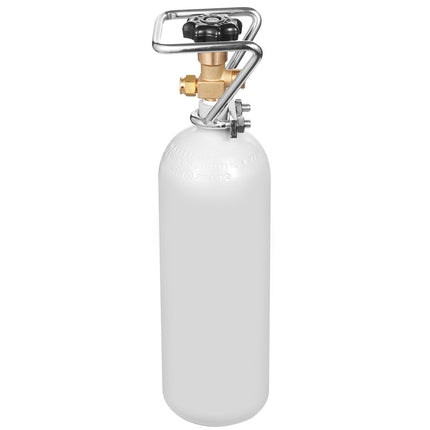 CO2 Tank, 4.41 lb Alloy Steel, DIN477 Valve Handle