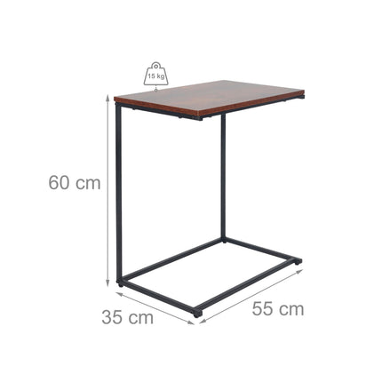 Odkládací stolek tvaru C – úsporný, univerzální design