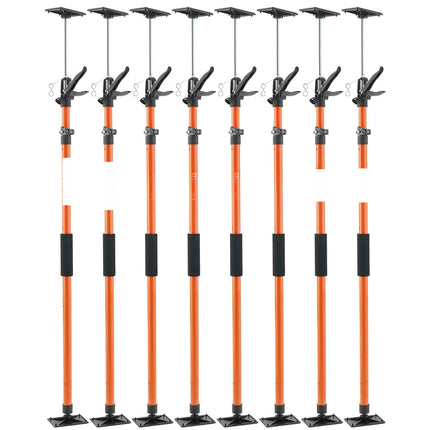 Cabinet Jack Support Poles, 8-Pack, 116–290 cm, 70 kg