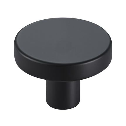 Cabinet Knobs, 10-Pack 32mm Black Zinc Alloy With Screws