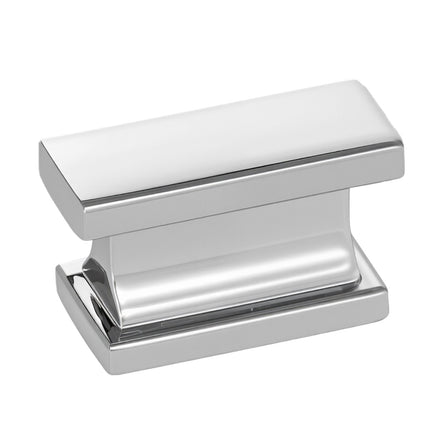 Cabinet Knobs, 10 Pack, 36 mm Rectangular Chrome Zinc Alloy