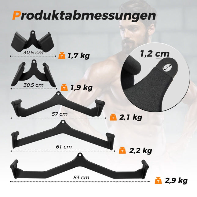 Sada úchytů ke kladce – 5 dílů, kov, ergonomické