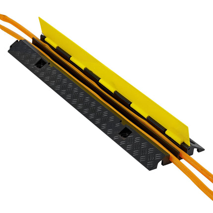 Cable Protector Ramp, 2-Channel, 22,000 lb, Flip-Top