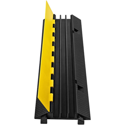 Cable Protector Ramp, 3-Channel Rubber, 22,000 lb
