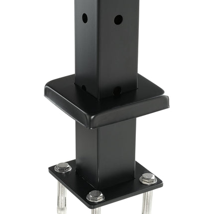 Cable Railing Corner Post 36 In, Pre-Drilled, Black