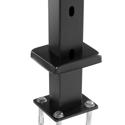 Cable Railing Post, 36 x 2 x 2 in, 30 Holes, Black