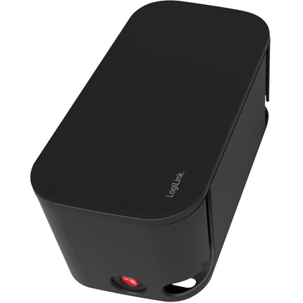 Box na kabely s rozbočovací zásuvkou + nabíjení USB-A/USB-C, černý