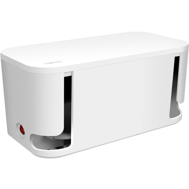 Box na kabely s rozbočovací zásuvkou + nabíjení USB-A/USB-C, bílý