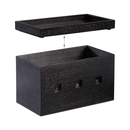 Box na kabely bambus, černý