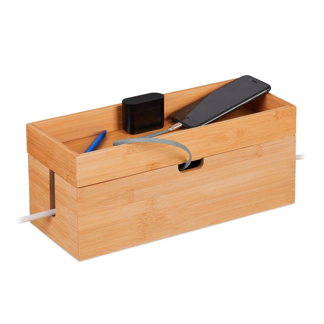 Box na kabely z bambusu