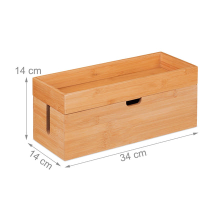 Box na kabely z bambusu