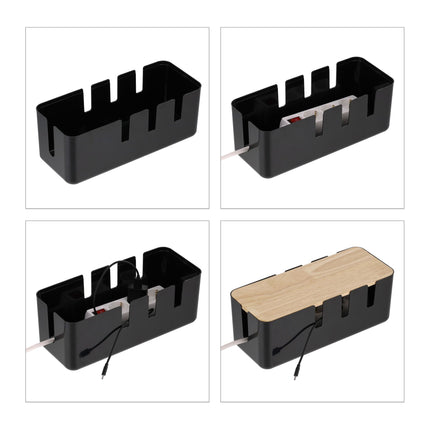 Box na kabely s dřevěným víkem