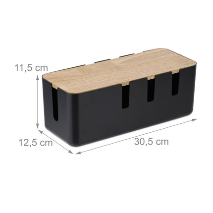 Box na kabely s dřevěným víkem