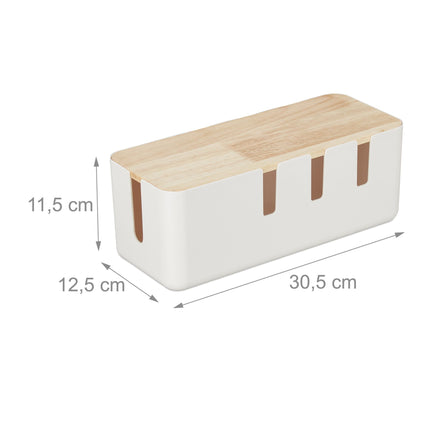 Box na kabely s dřevěným víkem