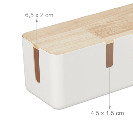 Box na kabely s dřevěným víkem