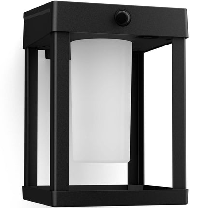 Nástěnné solární svítidlo Camill, ultra úsporné LED 25lm/250lm černá