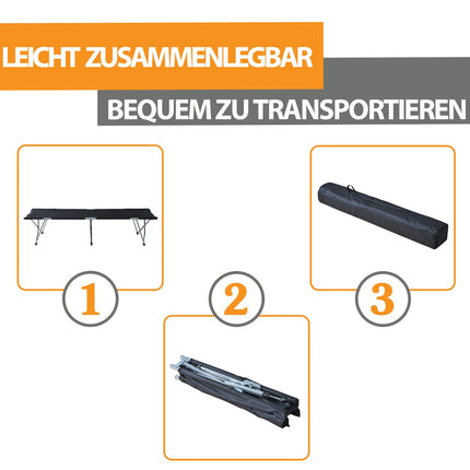 Kempingové lehátko s taškou na přenášení - černá, přenosné