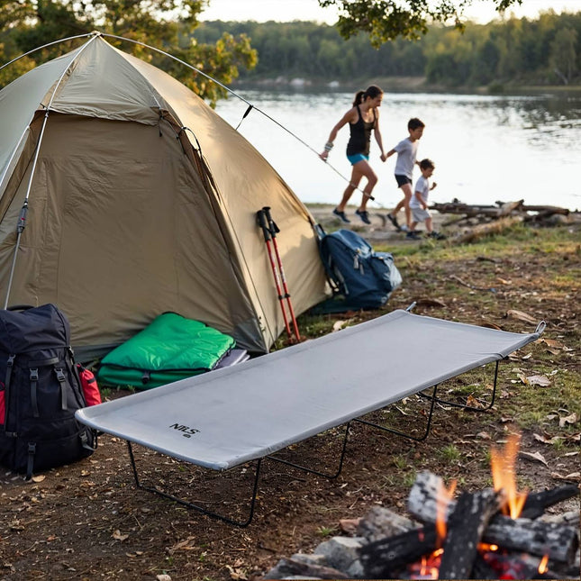 Kempingové lehátko, ultralehké, tmavě šedá