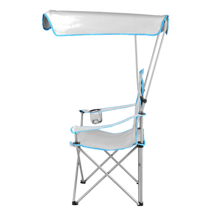 Campingstuhl mit Sonnenschutz, Grau
