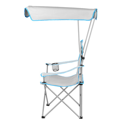 Campingstuhl mit Sonnenschutz, Grau