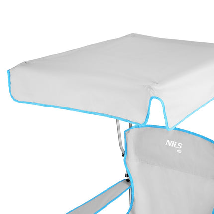 Campingstuhl mit Sonnenschutz, Grau