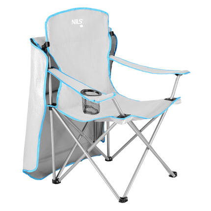 Campingstuhl mit Sonnenschutz, Grau