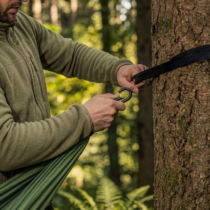 Kempingová houpací síť s moskytiérou a stříškou, 270 cm
