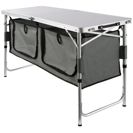 Camping Kitchen Table, Foldable, Adjustable Height, Bag