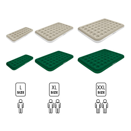 Camping Mattress 191x137x22 cm, Green