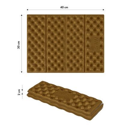 Camping Seating Mat, 40cm, Aluminum Bolster, Brown